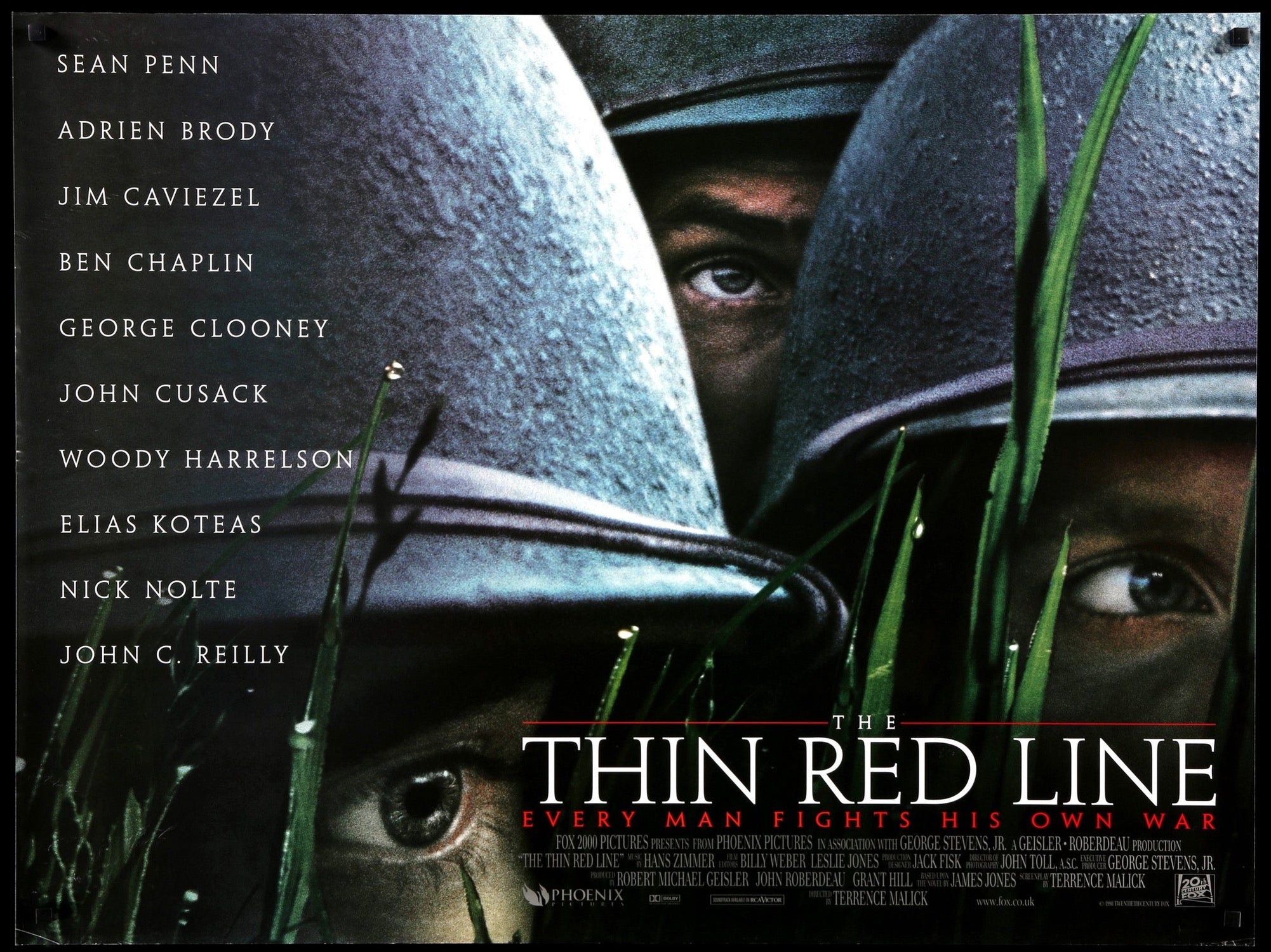 Thin Red Line (1998) original movie poster for sale at Originalfilmart
