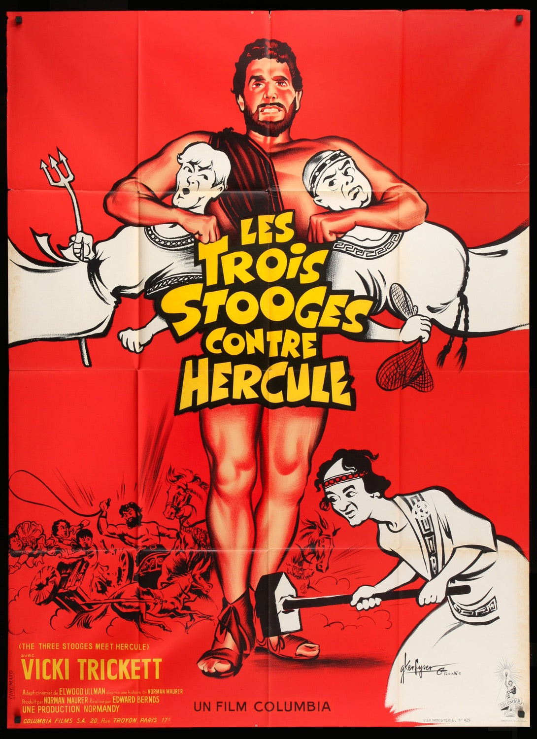 Three Stooges Meet Hercules (1962) original movie poster for sale at Originalfilmart
