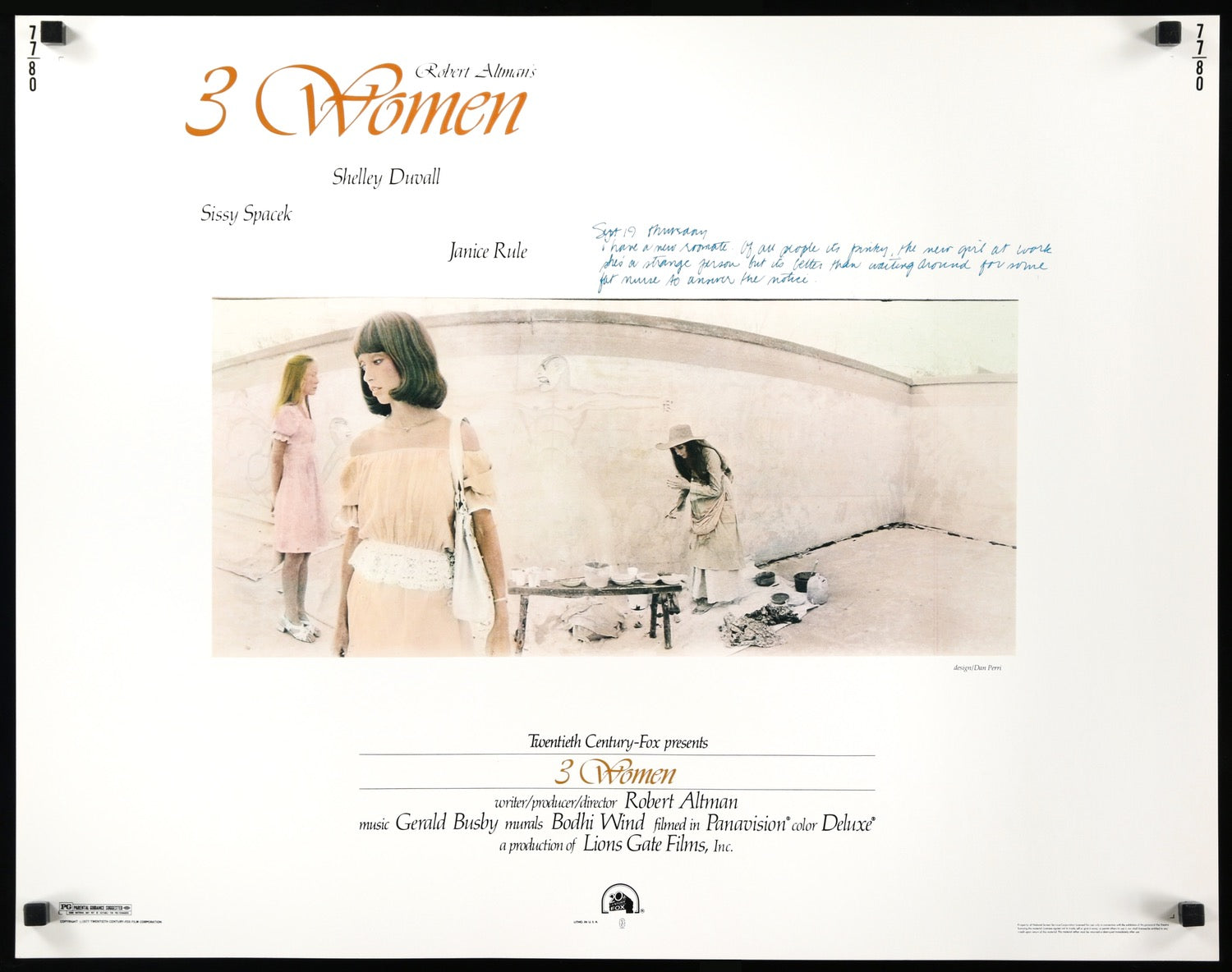 3 Women (1977) original movie poster for sale at Originalfilmart