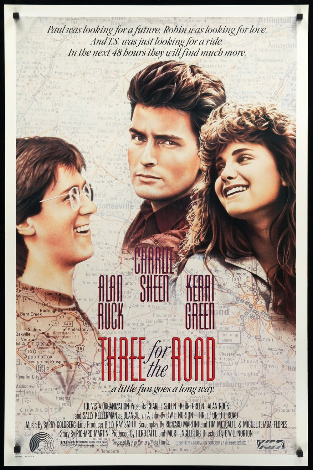 Three for the Road (1987) original movie poster for sale at Originalfilmart