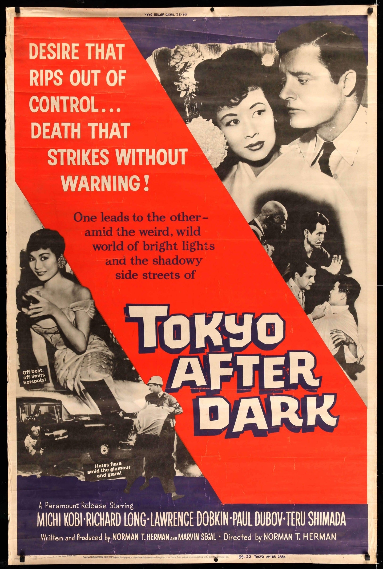 Tokyo After Dark (1959) original movie poster for sale at Originalfilmart