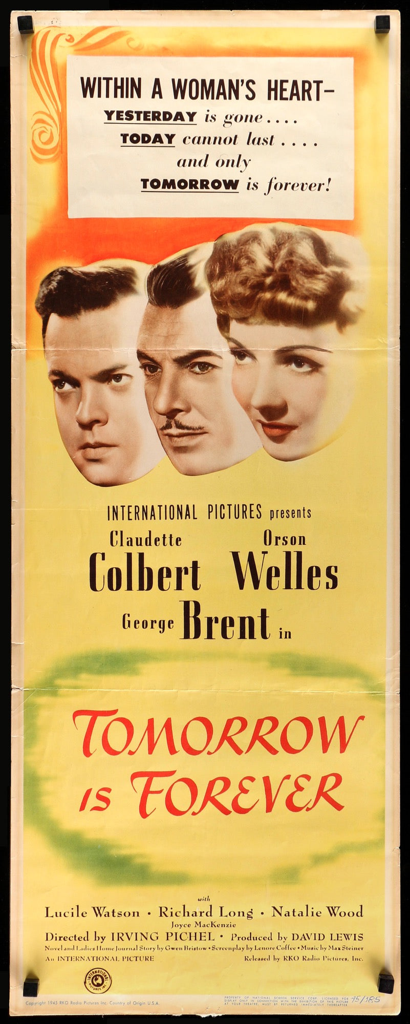 Tomorrow is Forever (1945) original movie poster for sale at Originalfilmart