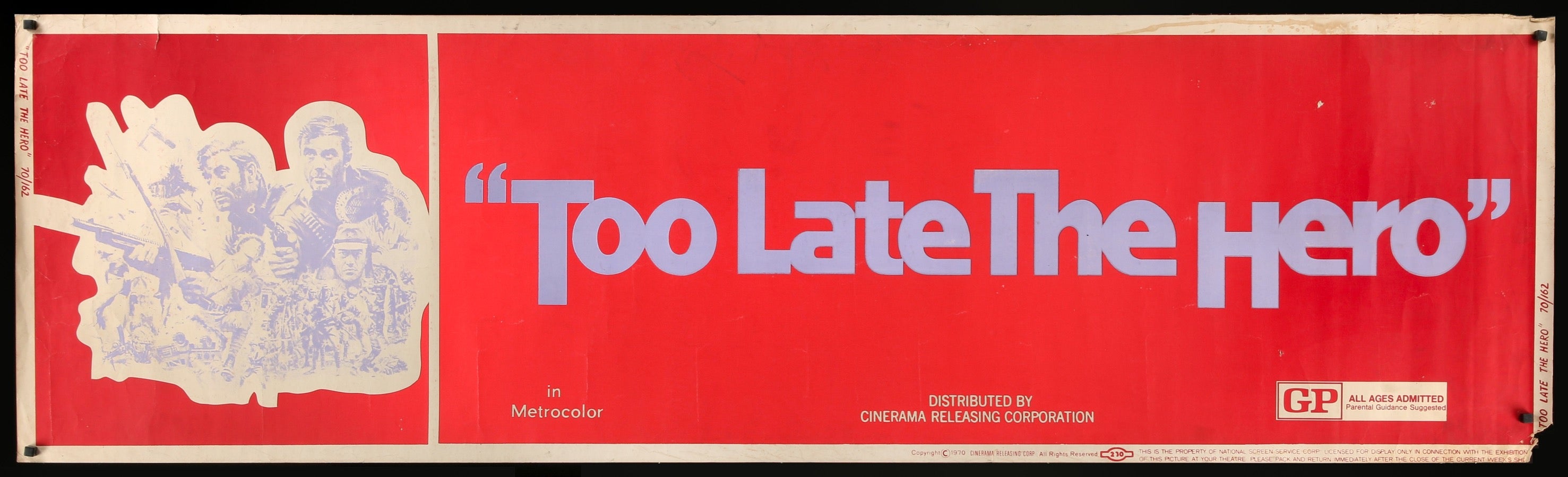 Too Late the Hero (1970) original movie poster for sale at Originalfilmart