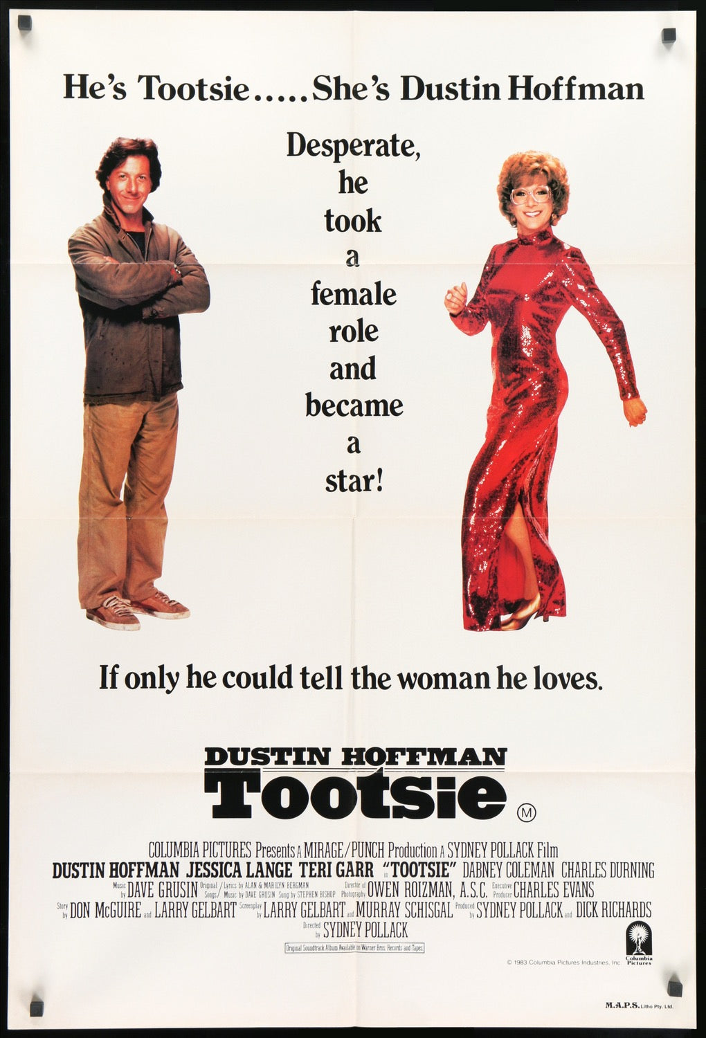 Tootsie (1982) original movie poster for sale at Originalfilmart