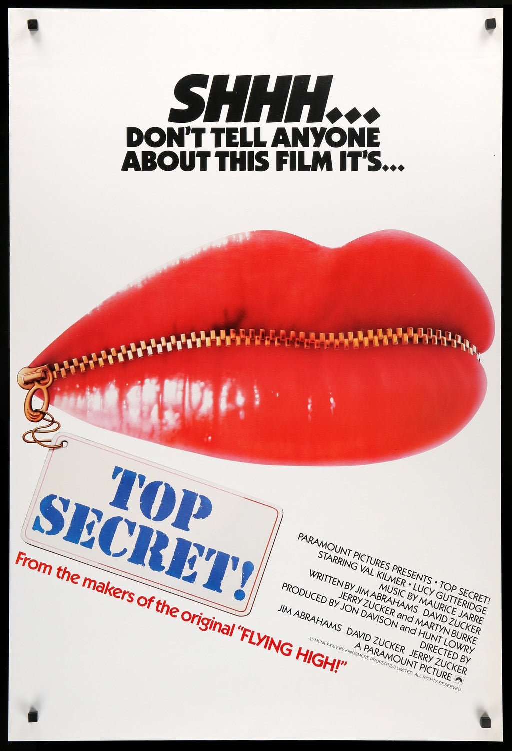 Top Secret (1984) original movie poster for sale at Originalfilmart