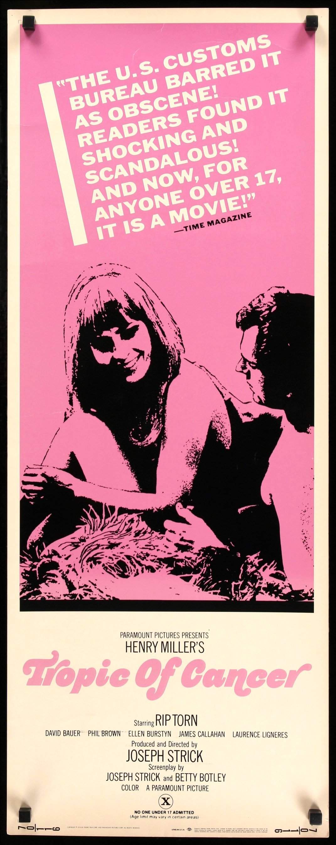 Tropic of Cancer (1970) original movie poster for sale at Originalfilmart