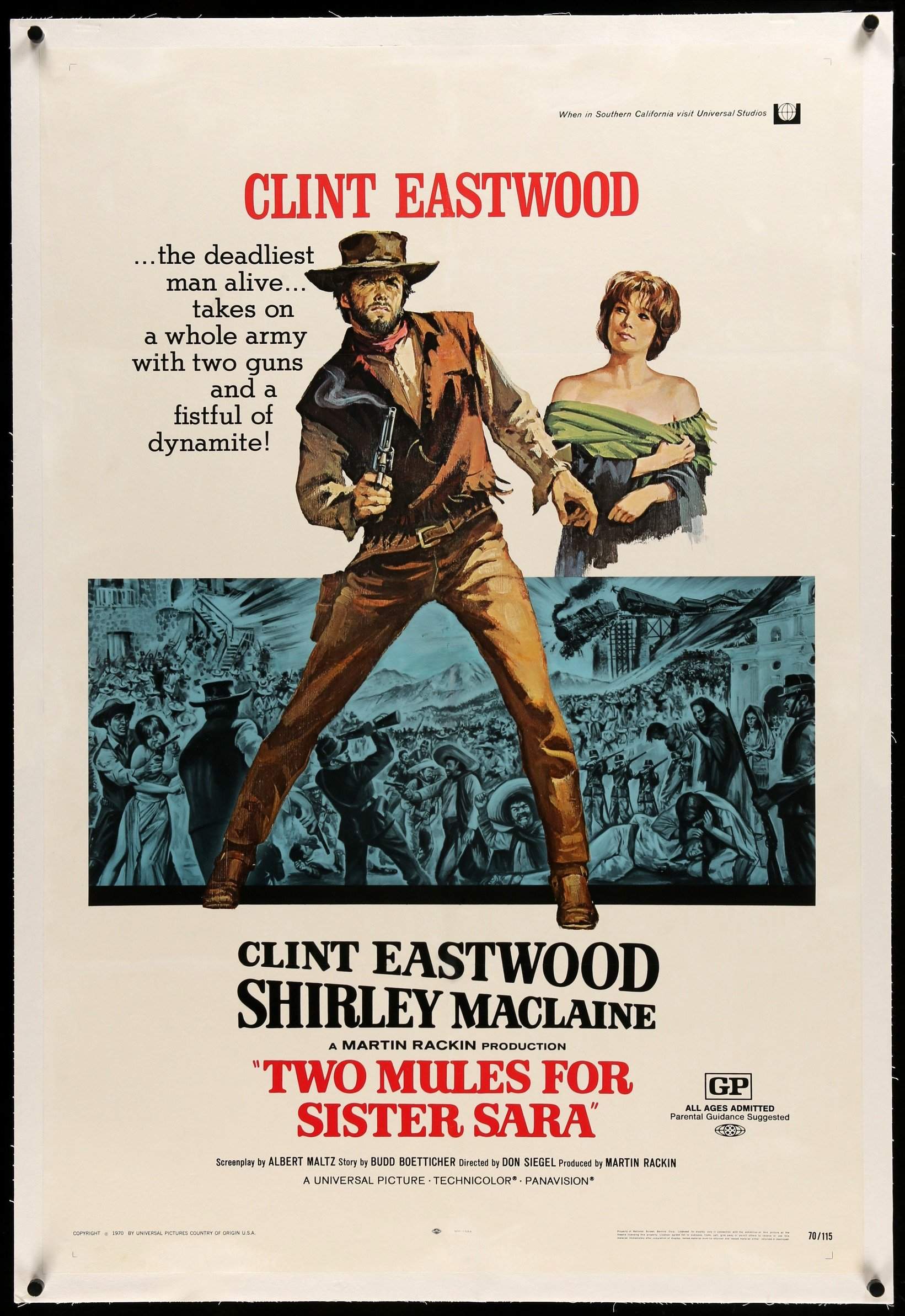 Two Mules for Sister Sara (1970) original movie poster for sale at Originalfilmart