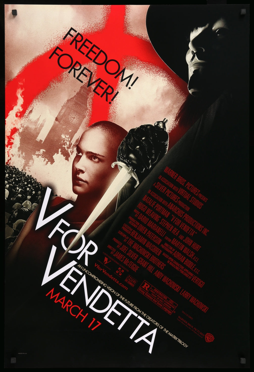 V For Vendetta (2006) original movie poster for sale at Originalfilmart