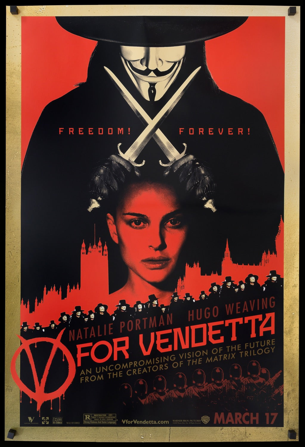 V For Vendetta (2006) original movie poster for sale at Originalfilmart