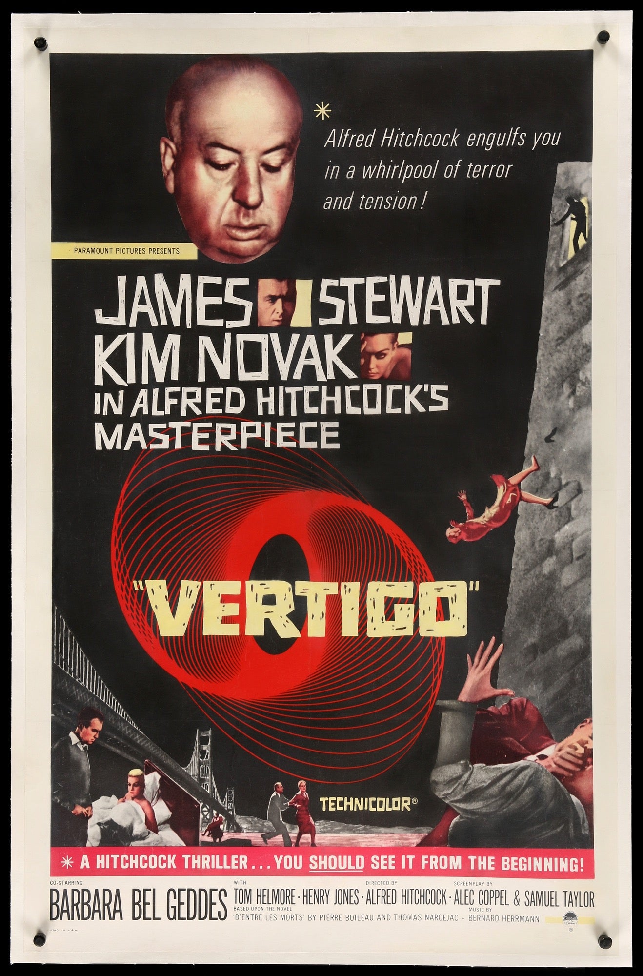 Vertigo (1958) original movie poster for sale at Originalfilmart