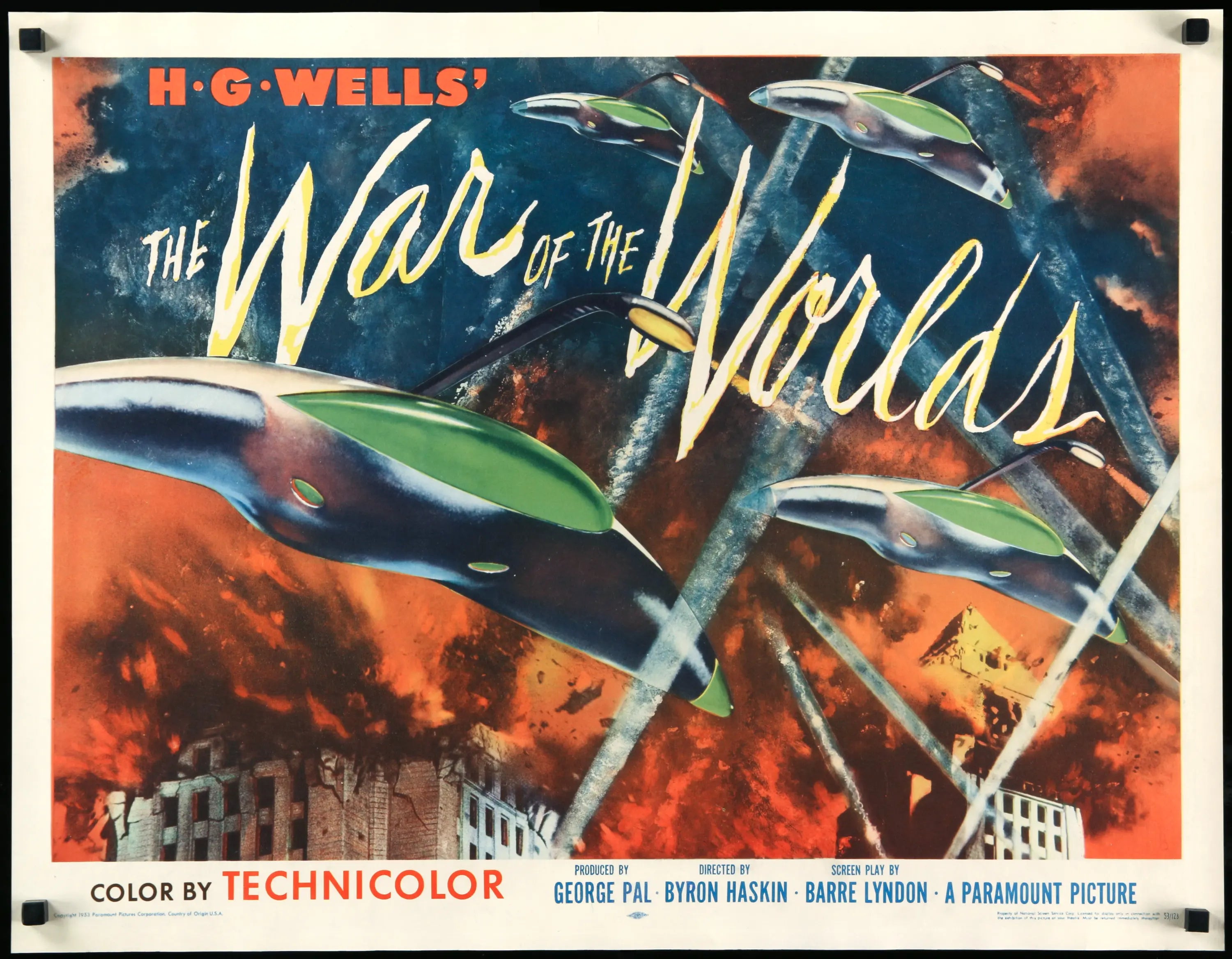 War of the Worlds (1953) original movie poster for sale at Originalfilmart