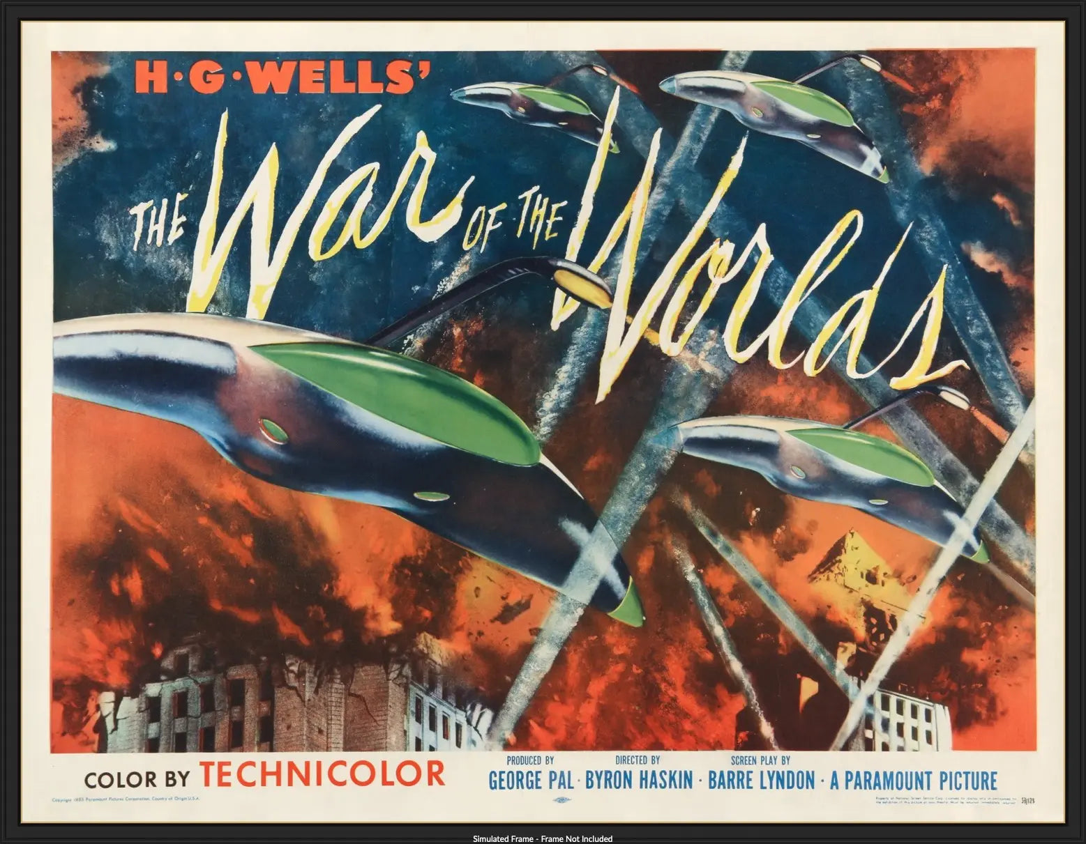 War of the Worlds (1953) original movie poster for sale at Originalfilmart