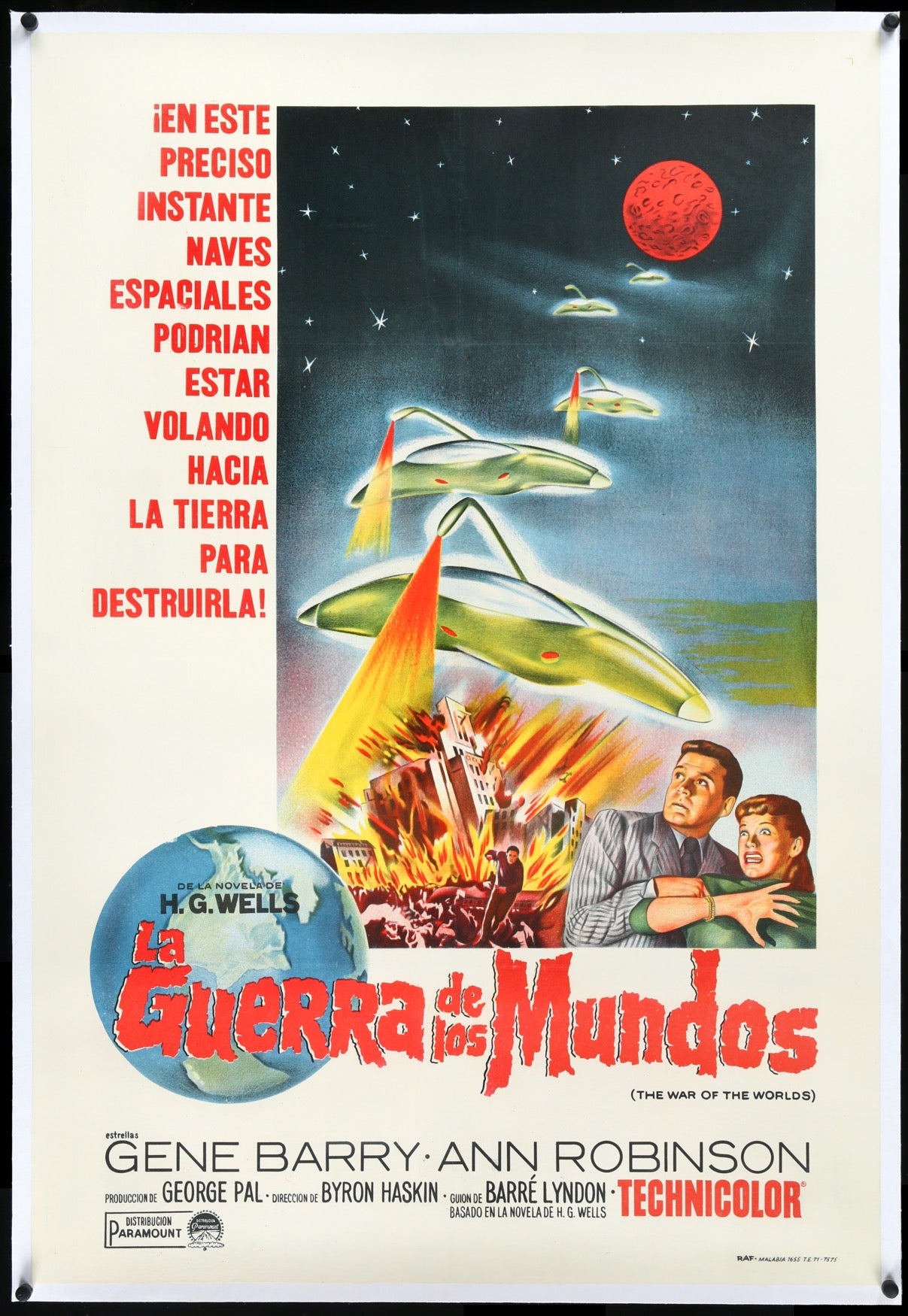 War of the Worlds (1953) original movie poster for sale at Originalfilmart