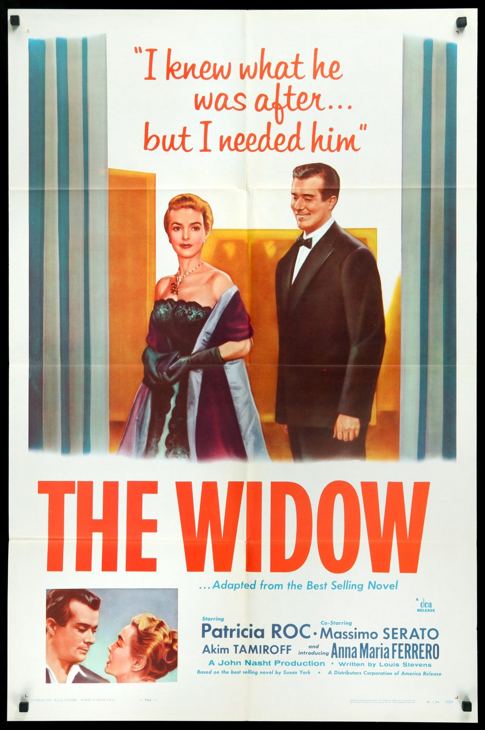 Widow (1955) original movie poster for sale at Originalfilmart