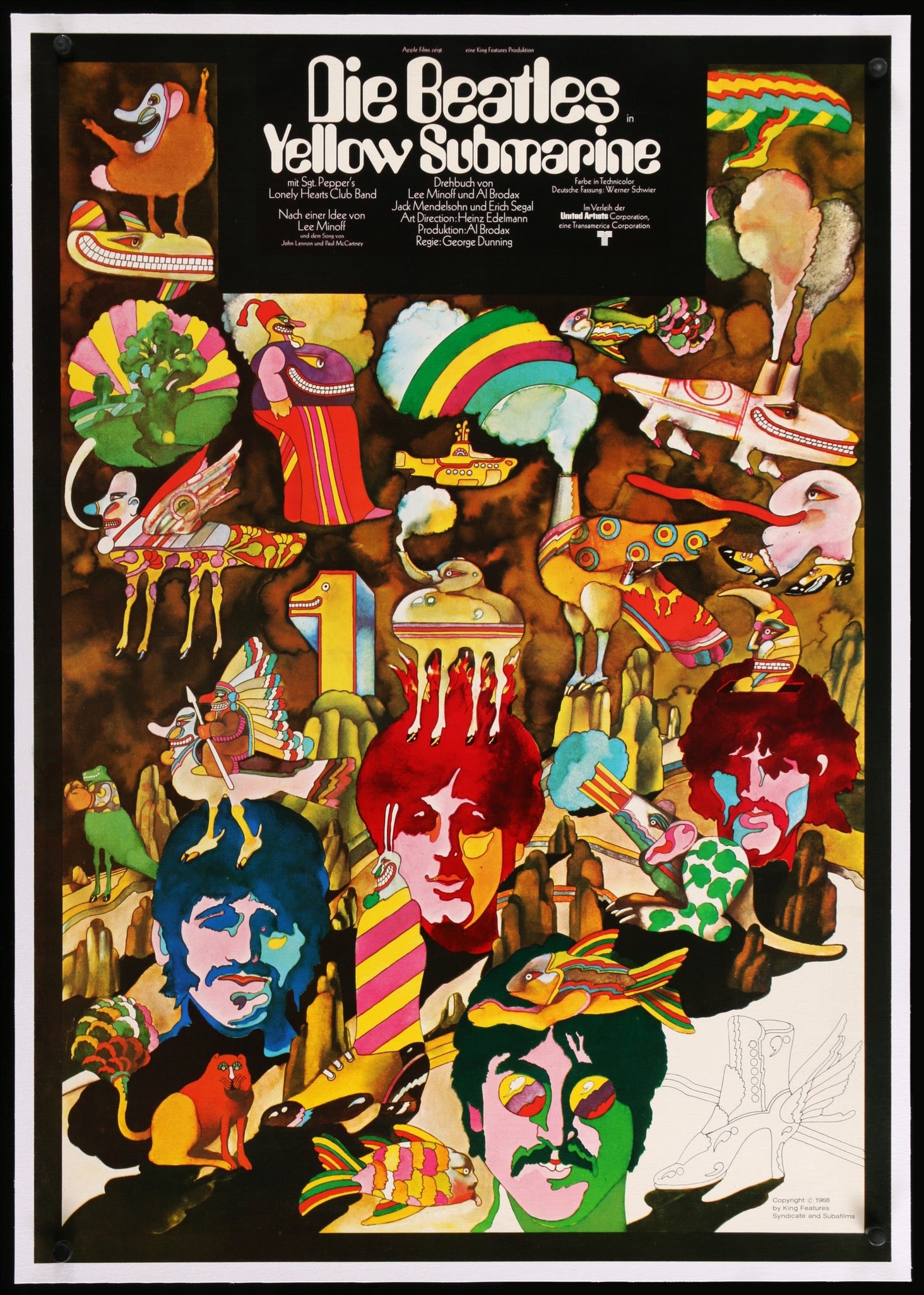 Yellow Submarine (1968) original movie poster for sale at Originalfilmart