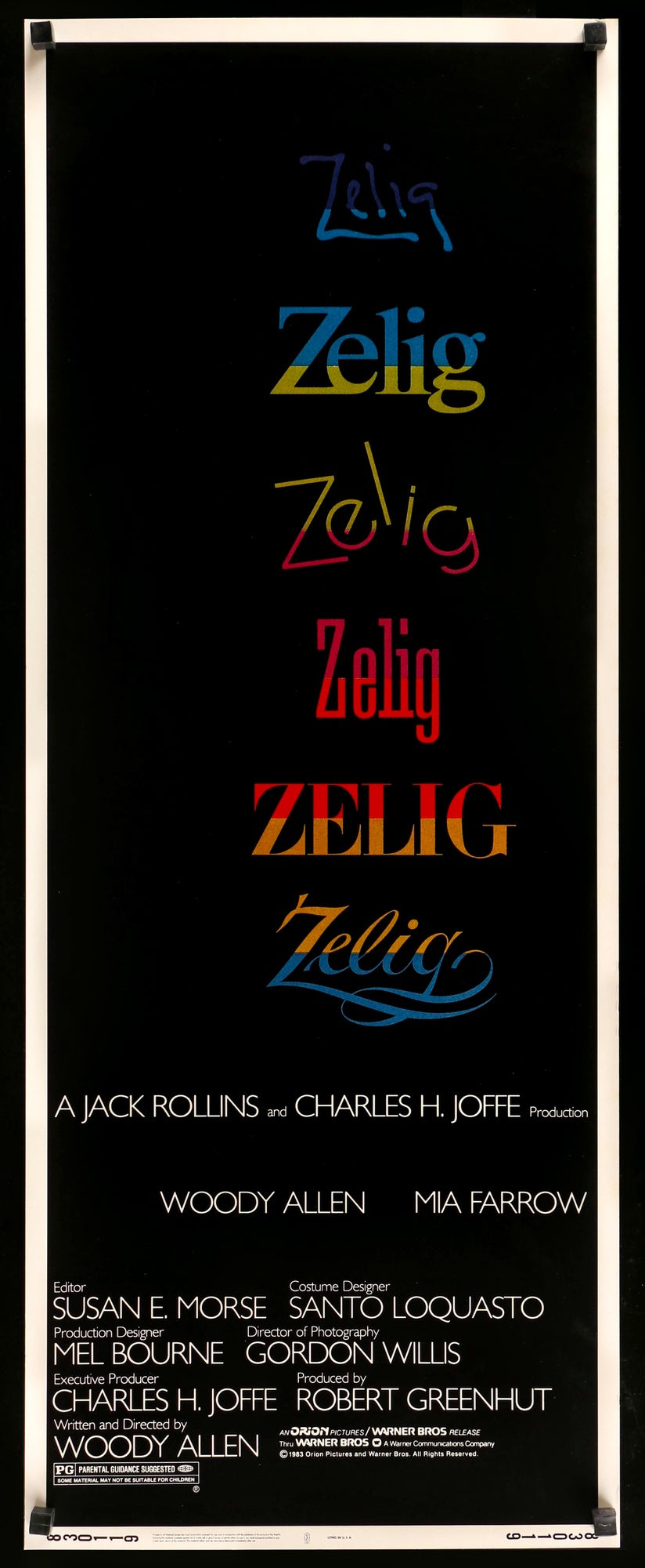 Zelig (1983) original movie poster for sale at Originalfilmart