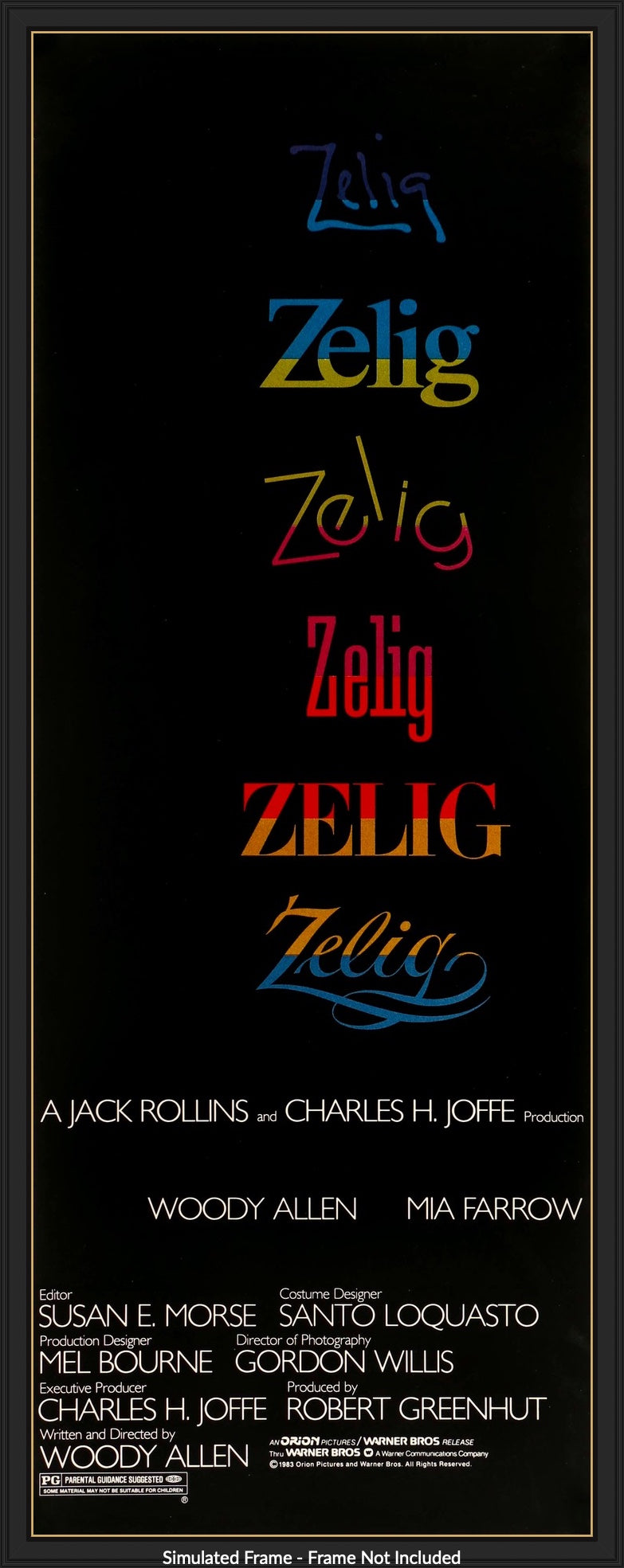 Zelig (1983) original movie poster for sale at Originalfilmart