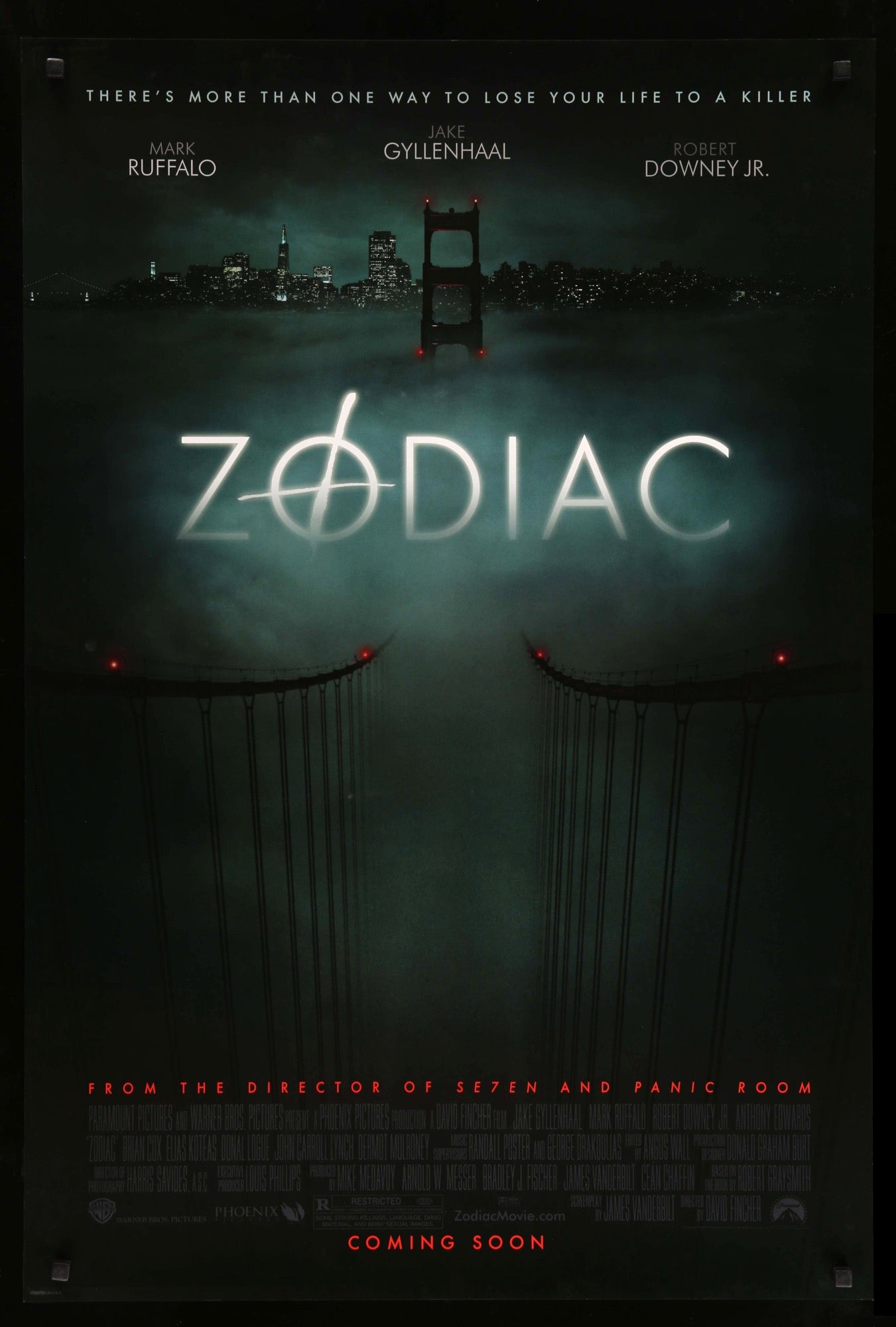 Zodiac (2007) original movie poster for sale at Originalfilmart